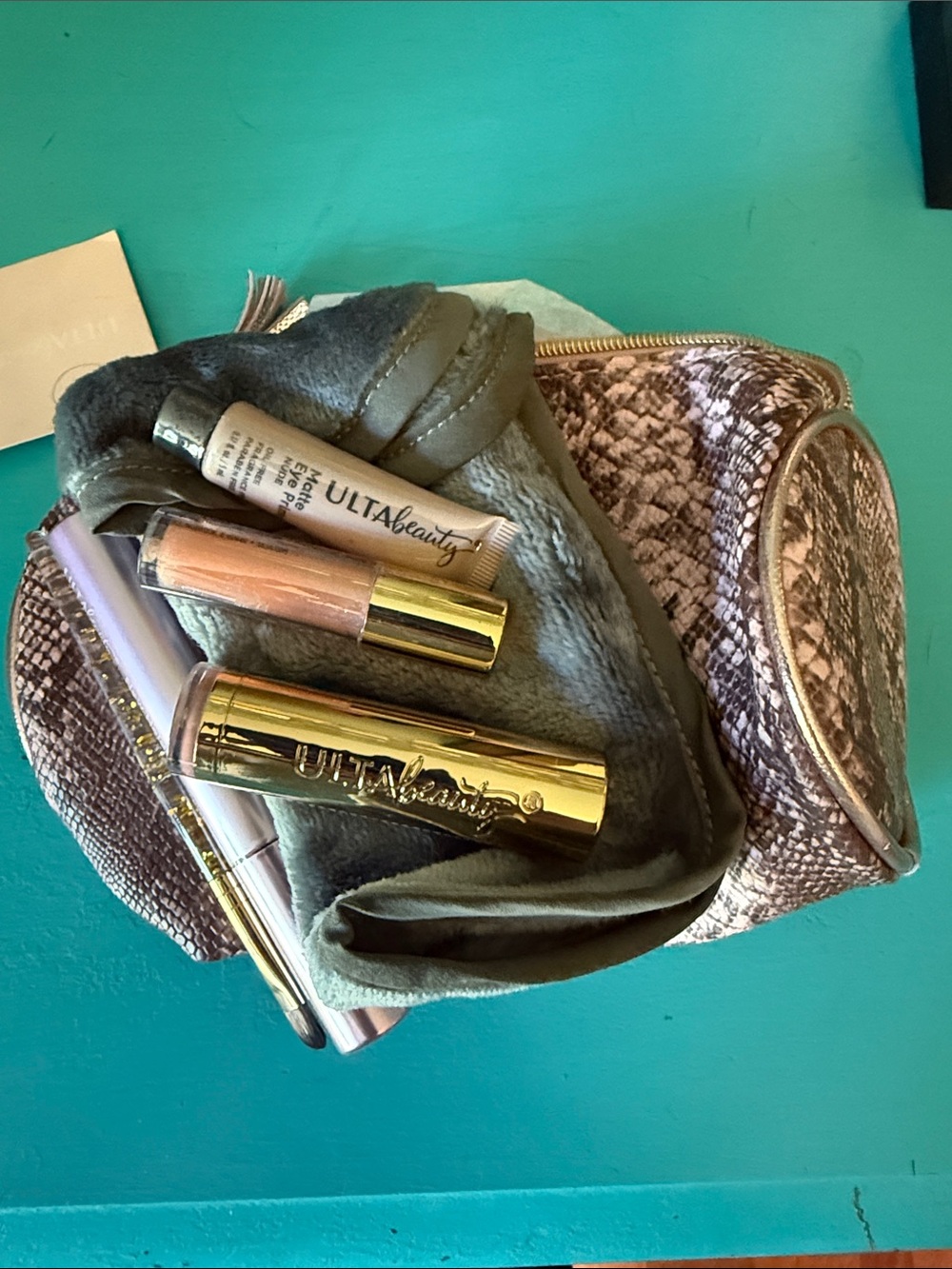 New Snake Print Cosmetic Ulta Bag - Cosmetics